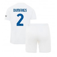Dres Inter Milan Denzel Dumfries #2 Preč pre deti 2023-24 Krátky Rukáv (+ trenírky)
